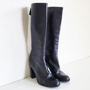Marc Jacobs Black Leather Knee High Boots Excellent Condition Size 39